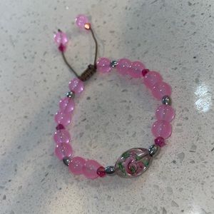 Pink adjustable bracelet